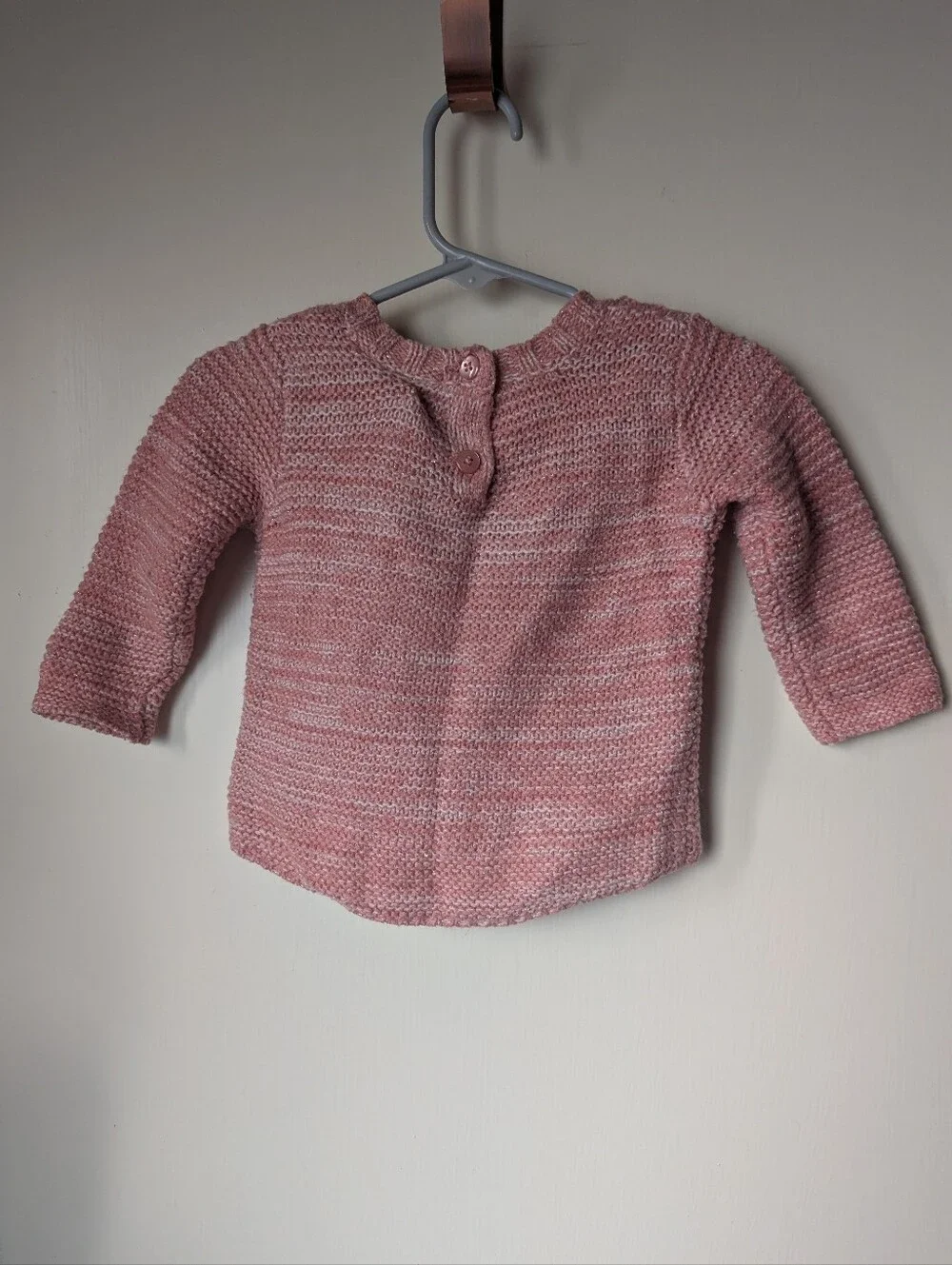 Pink Knit Polar Bear Sweater-6months